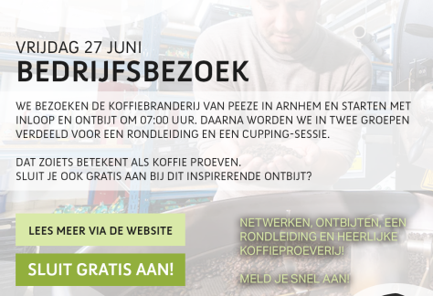 Netwerkontbijt met koffieproeverij Peeze Koffie Arnhem